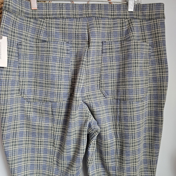 Anthropologie, New, Knit Gray High Waist Plaid Academia Bootcut Pants, Size XL - Picture 7 of 11